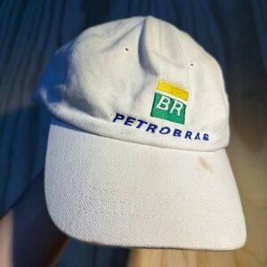 HeadShot Petrobras Logo White Cotton Adjustable Strapback Dad Hat Cap OS
